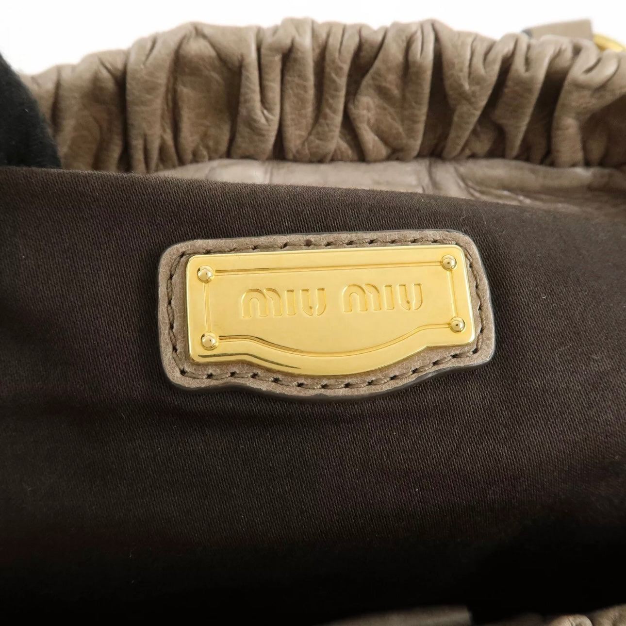 MIU MIU Leather Hand & Shoulder Bag