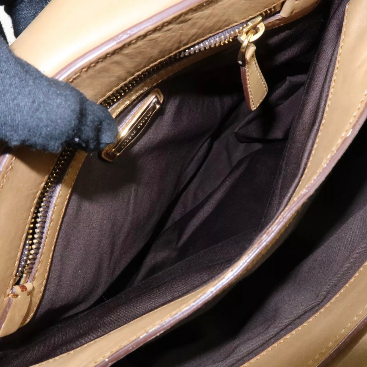 Miu Miu 2Way Shoulder Bag - Beige, Leather
