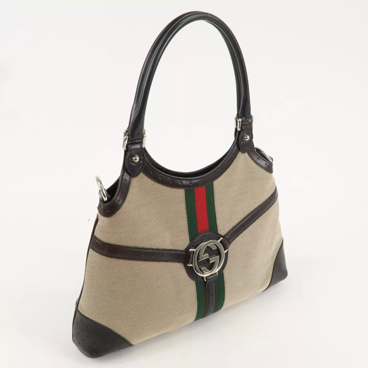Sherry Interlocking G Canvas Leather