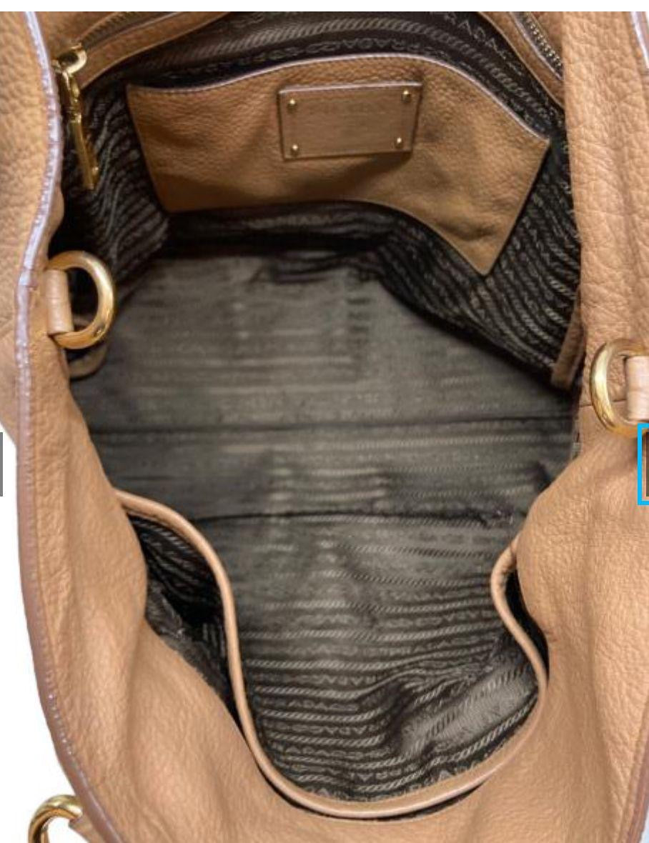 Prada leather tote crossbody bag