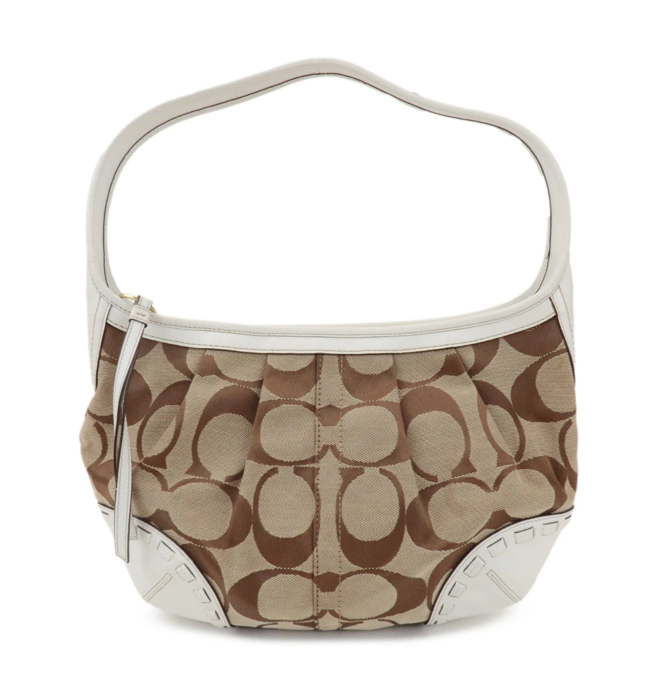 COACH Signature Canvas Leather Shoulder Bag