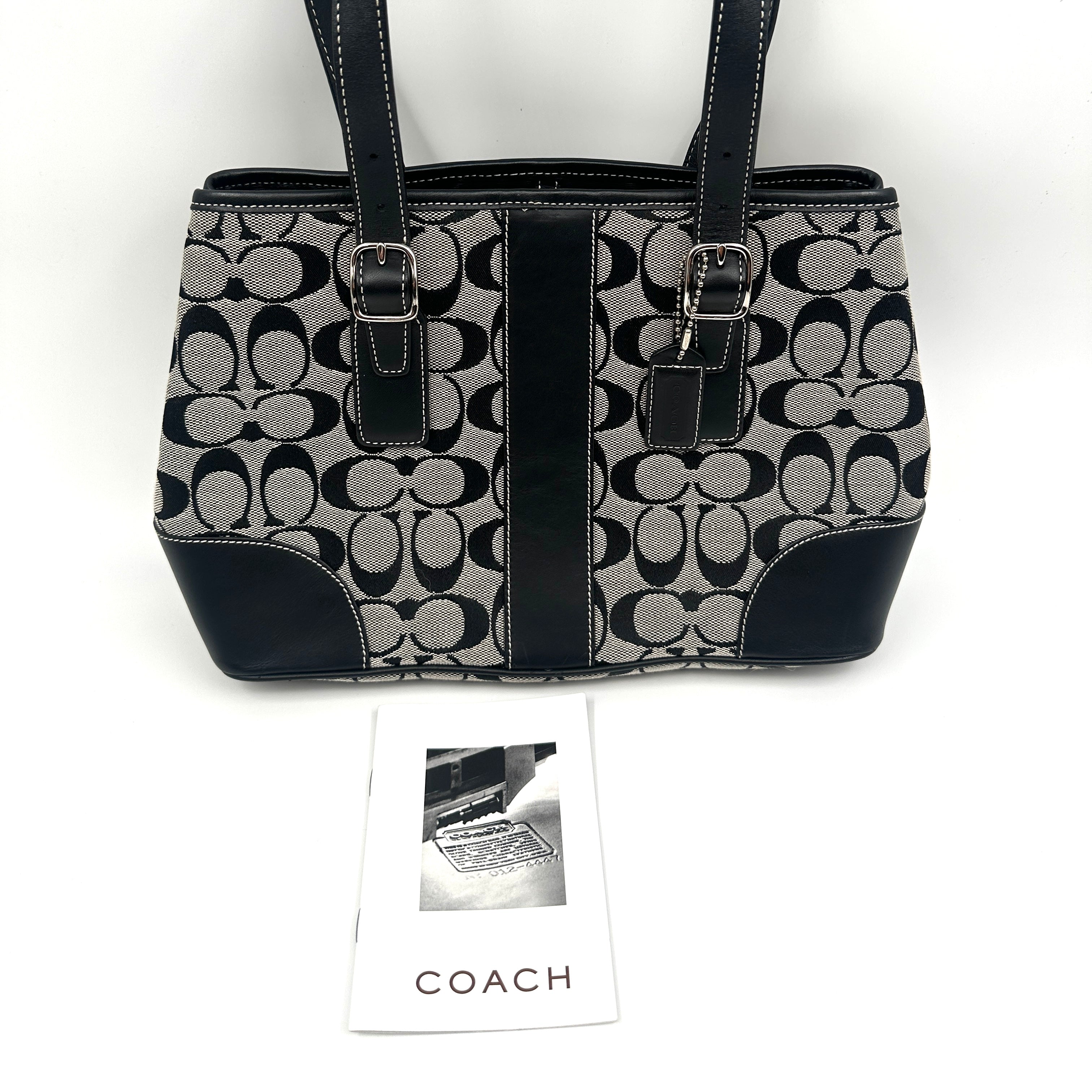 Signature Handbag Black Canvas/Leather