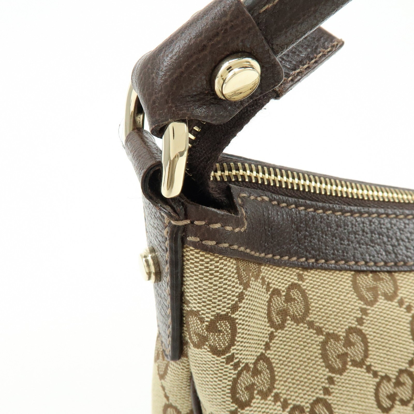 Gucci Shoulder Bag - Beige, Canvas Leather 