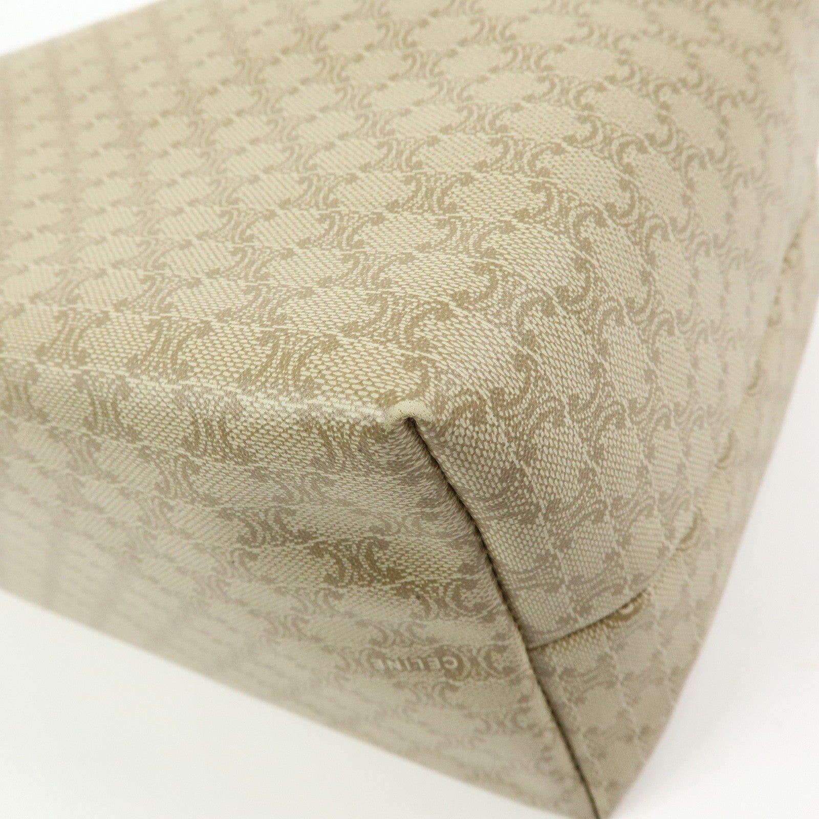 Celine Macadam Hand Bag - Beige, PVC Leather