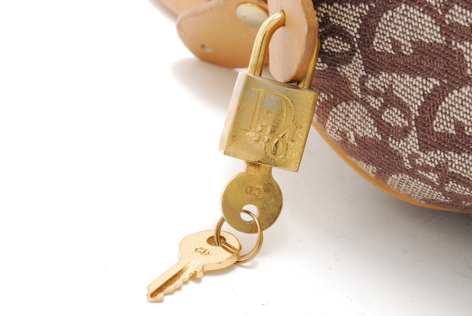 Christian Dior Trotter Mini Boston Handbag - Beige, Canvas