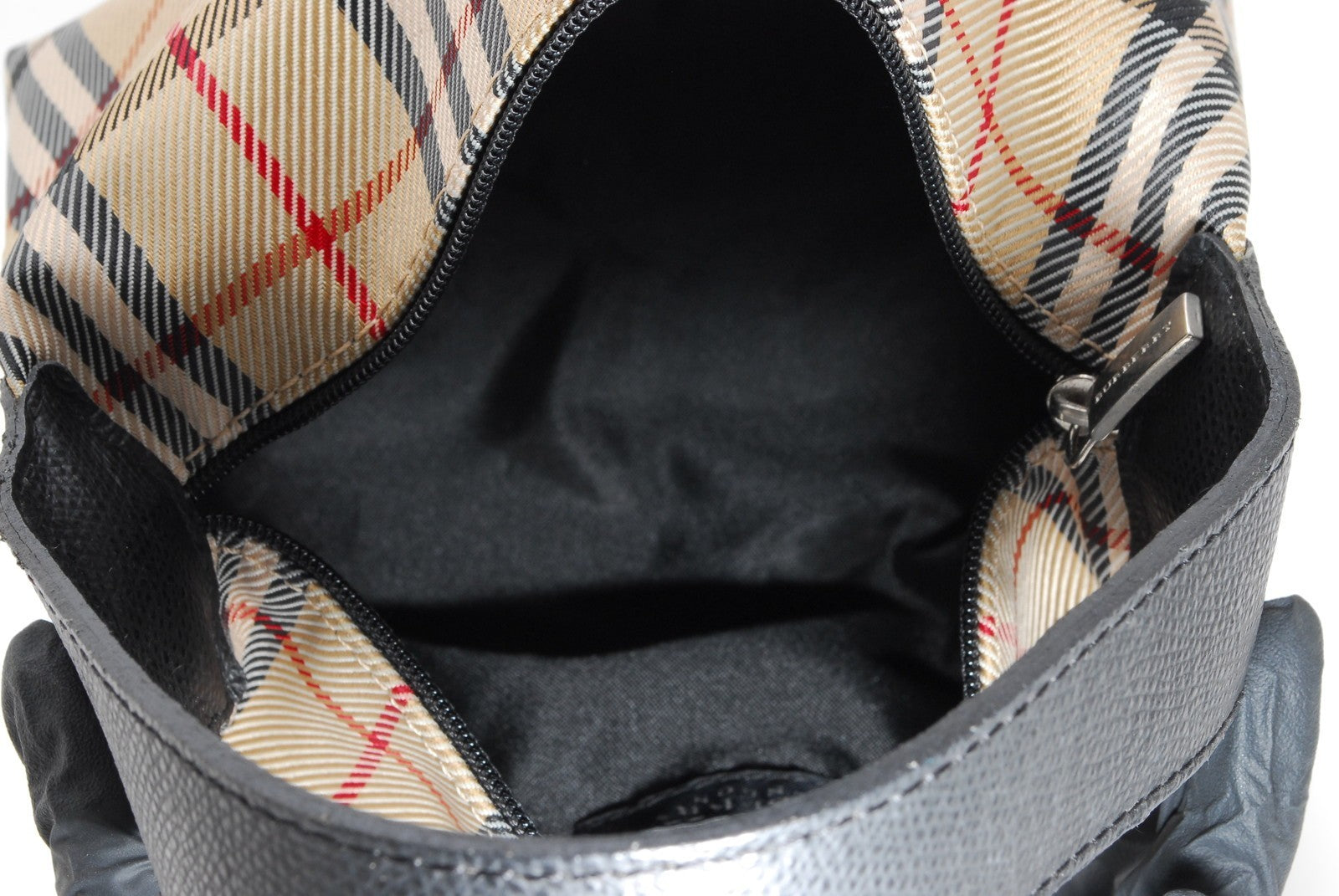 Burberry Nova Check Pochette- Beige, Leather
