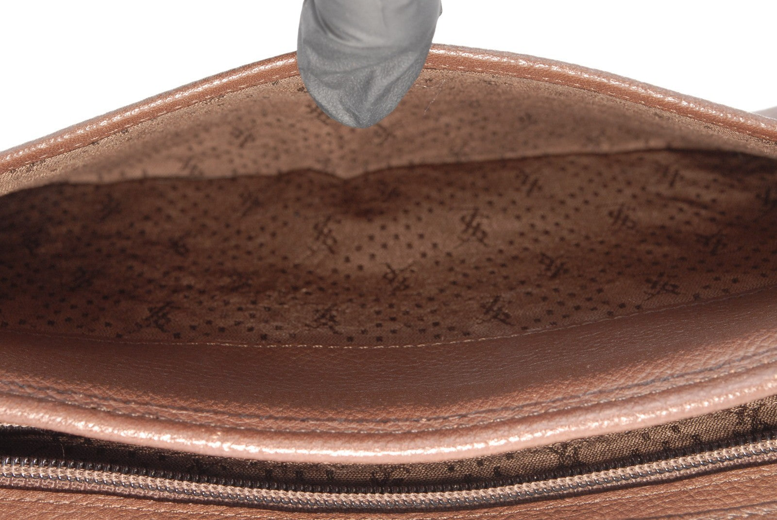 Saint Laurent Yves Leather Clutch Bag - Brown, Leather 