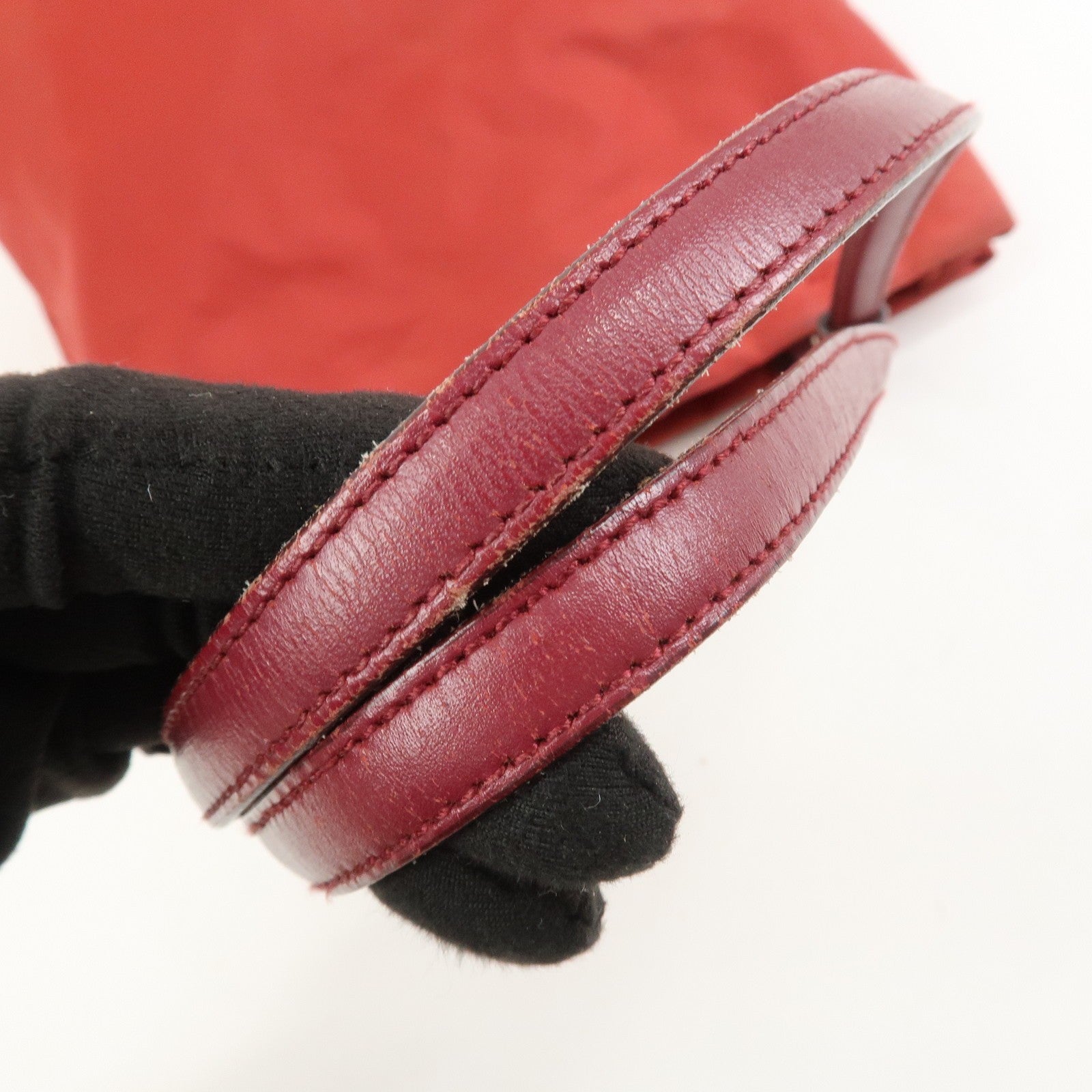 Prada Triangle Logo Tote Bag - Red, Nylon and Leather