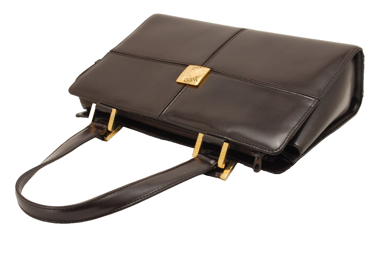 Saint Laurent Yves Vintage Hand Tote - Brown, Leather 