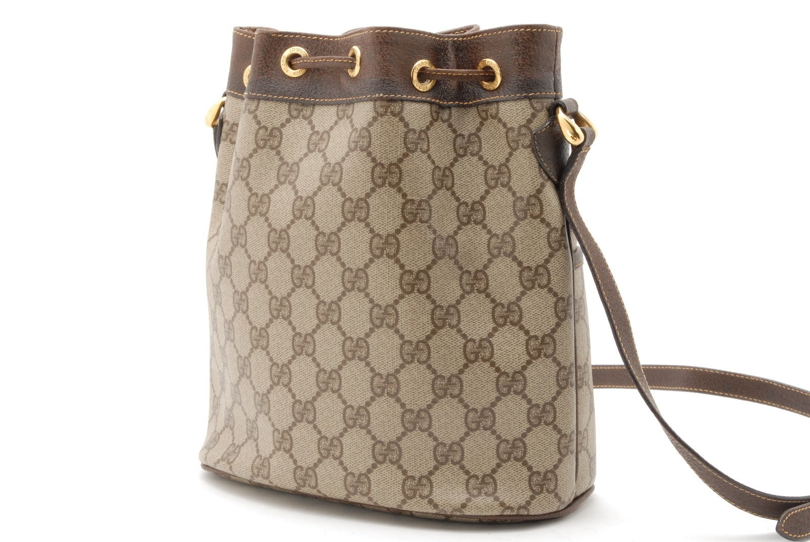 Gucci GG Bucket Bag Shoulder Bag - Brown, Canvas, Leather