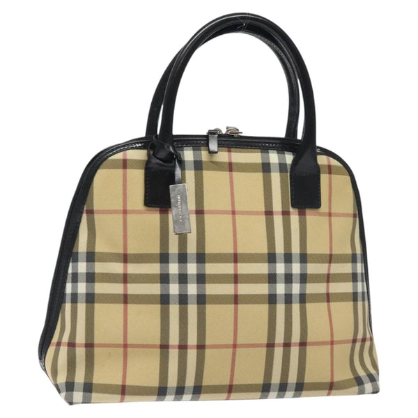 Burberry Nova Check Handbag - Beige/Silver, PVC Leather