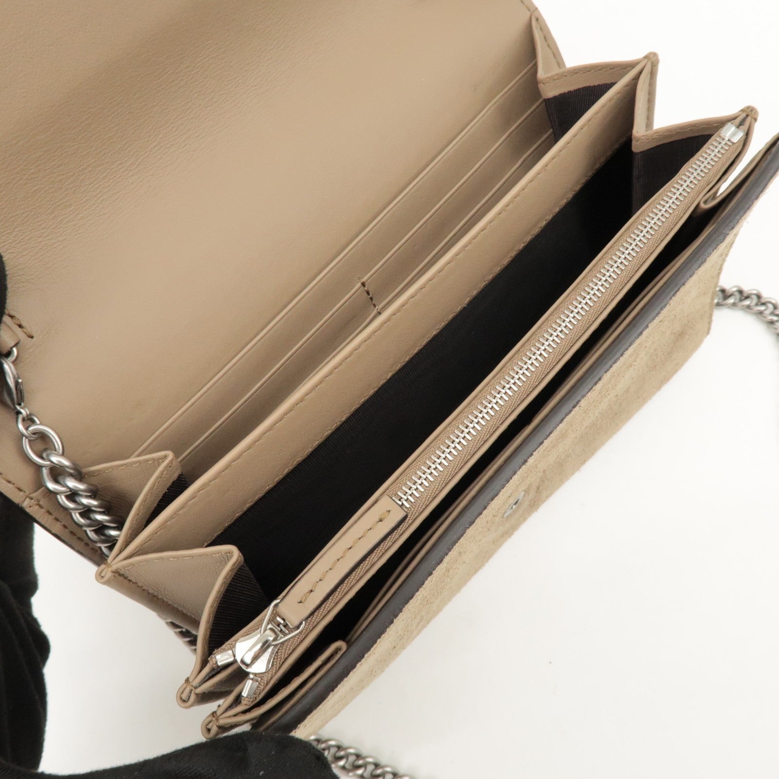 GUCCI Dionysus Suede Chain Shoulder Bag
 - Beige, Suede