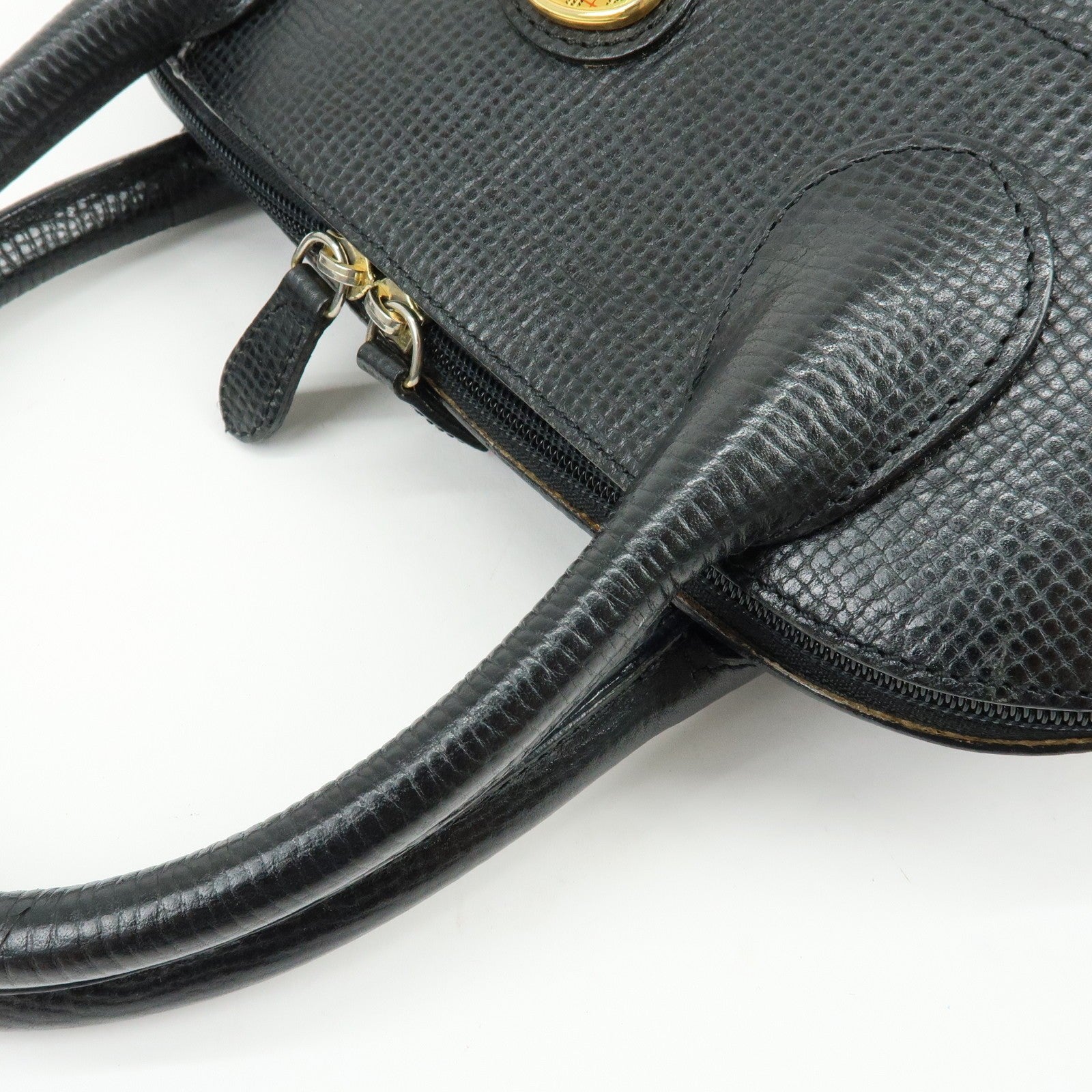 Burberry Hand Bag Boston Bag - Black, Emboss Leather