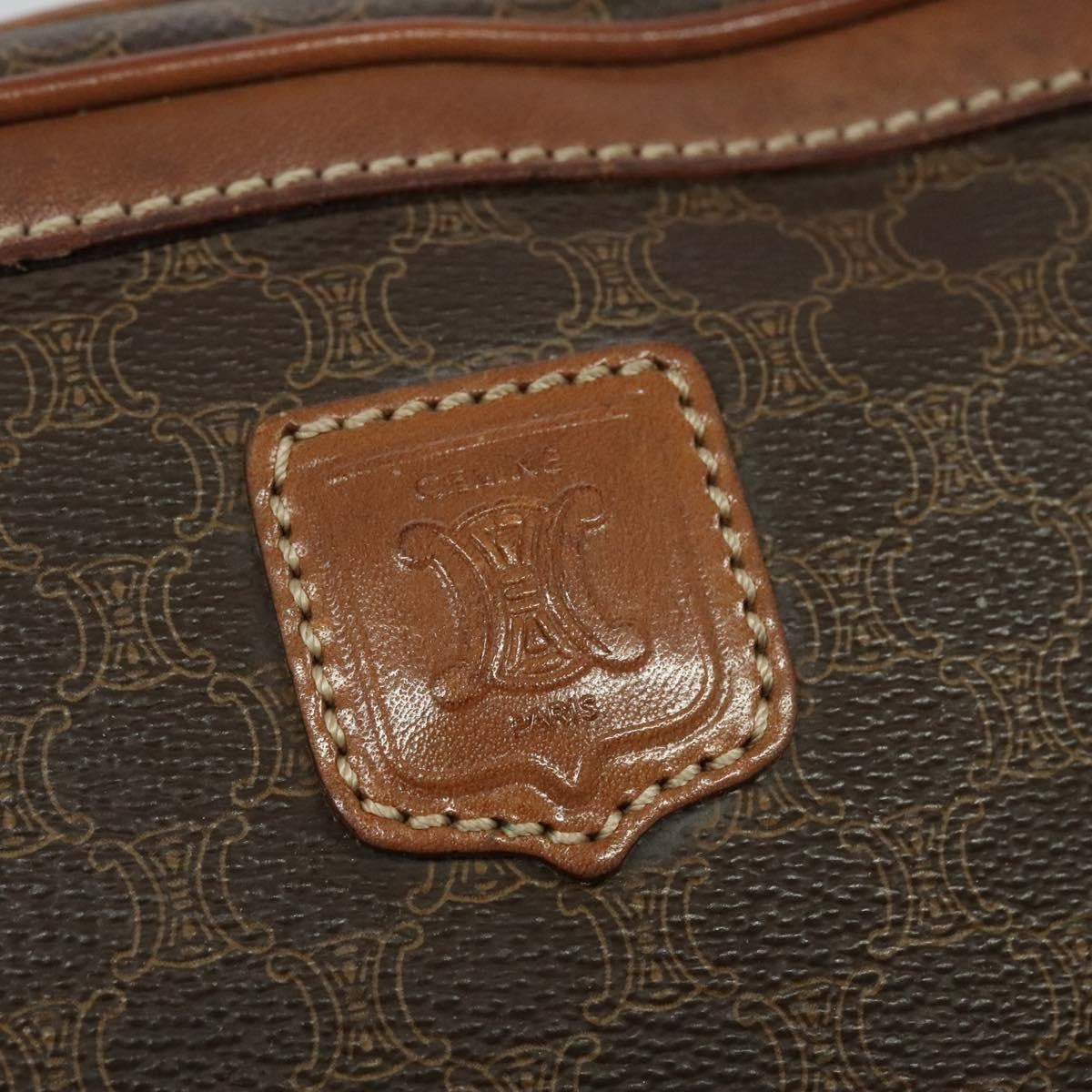 Celine Macadam Shoulder Bag - Brown/Gold, PVC Leather