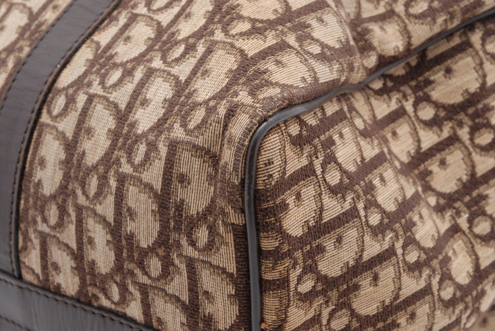 Christian Dior Trotter Boston Bag - Brown, Canvas Leather