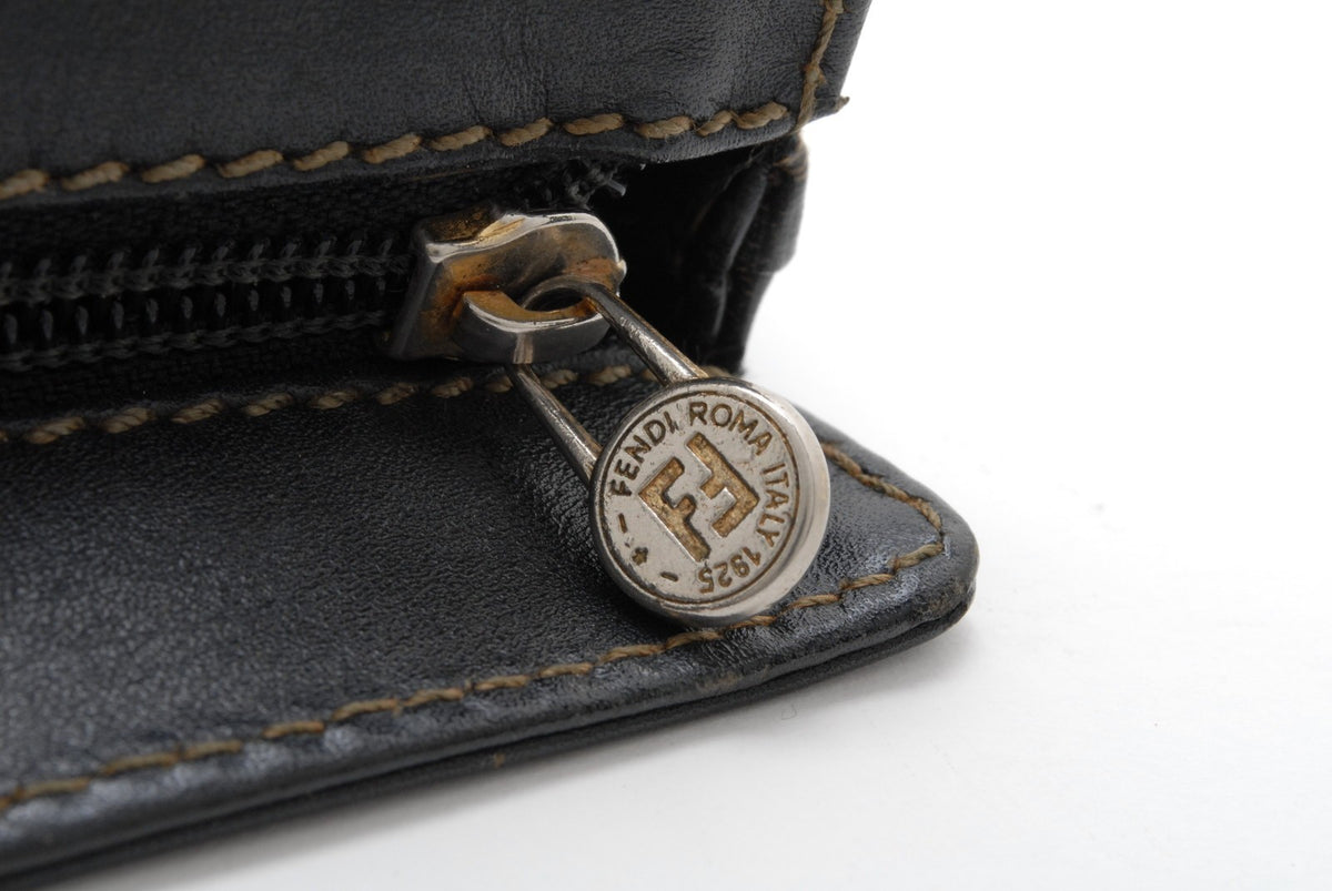 Fendi Zucca Monogram Clutch Bag - Brown, Leather