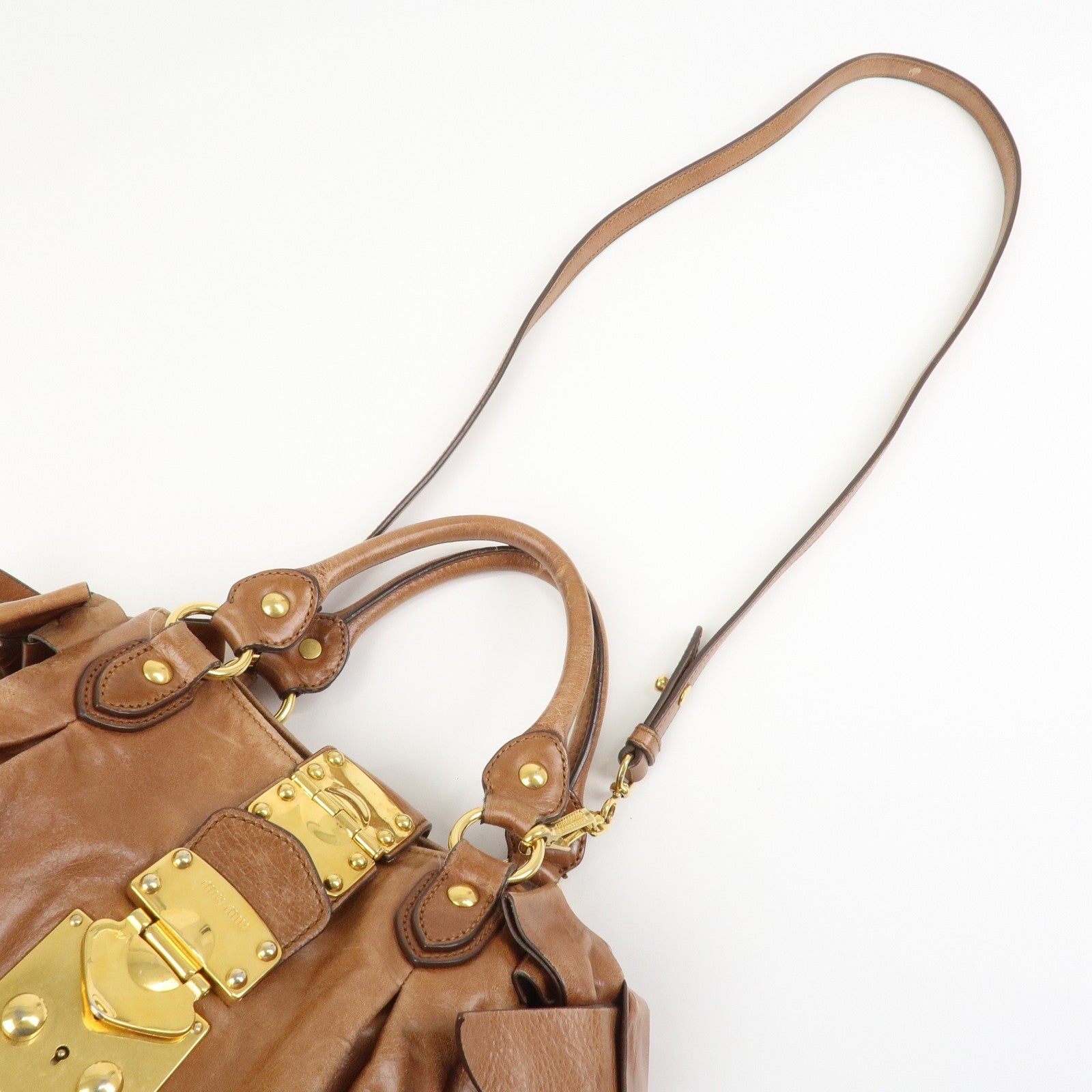 Miu Miu Hand Bag - Brown, Leather