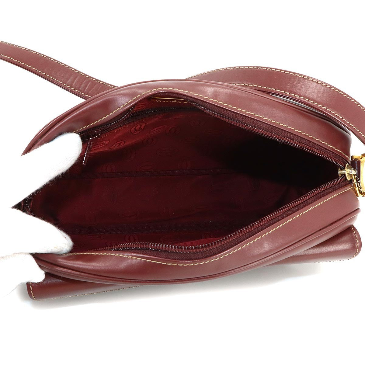 Cartier Must Line Shoulder Bag - Bordeaux, Leather