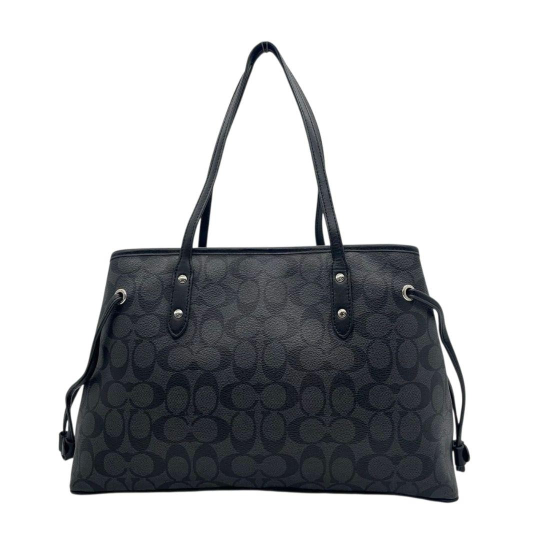Coach Signature One Shoulder Tote Bag - Black, PVC
