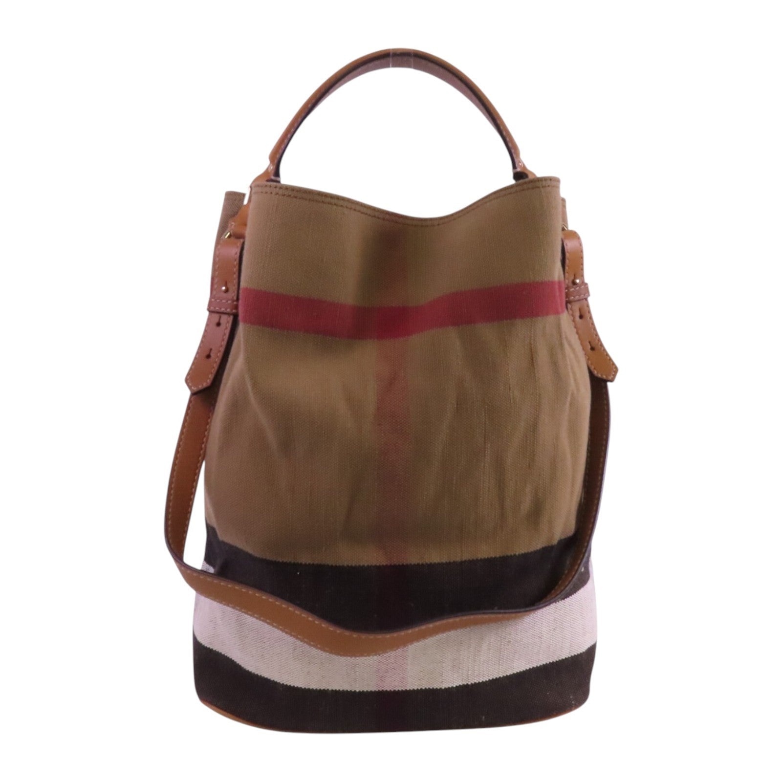 Burberry GHW Handbag Shoulder Bag - Brown, Canvas