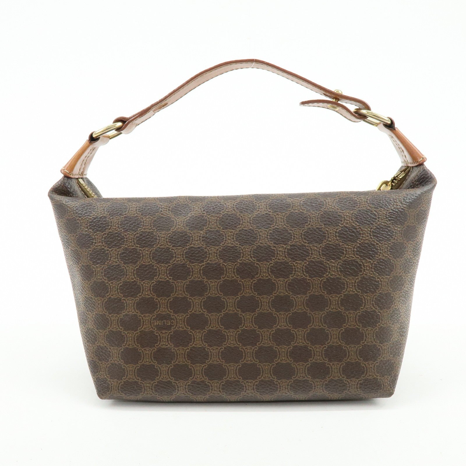 Celine Macadam Hand Bag - Brown, PVC Leather 