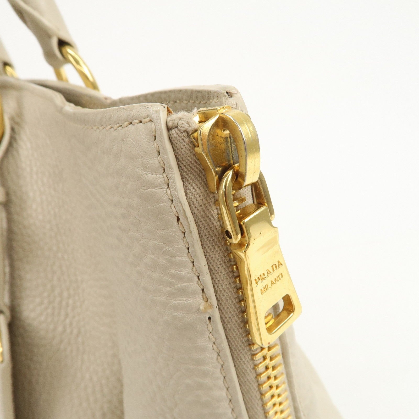 Prada 2Way Bag Hand Bag - Ivory, Leather