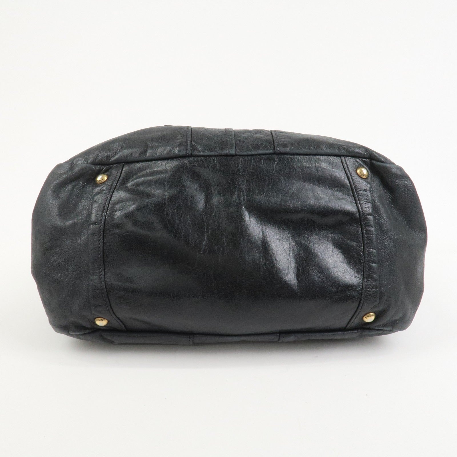 Prada Logo Tote Bag - Black, Leather