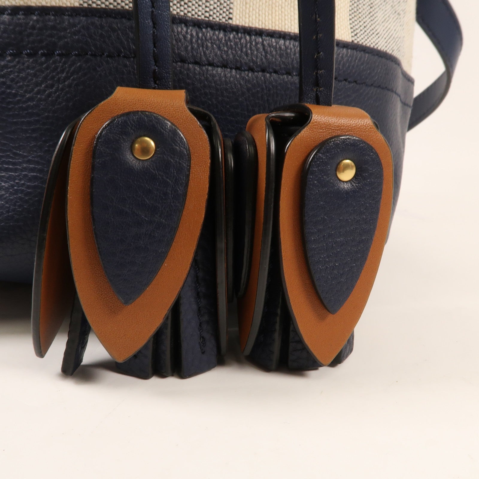 Burberry GHW Shoulder Bag - Blue, Canvas