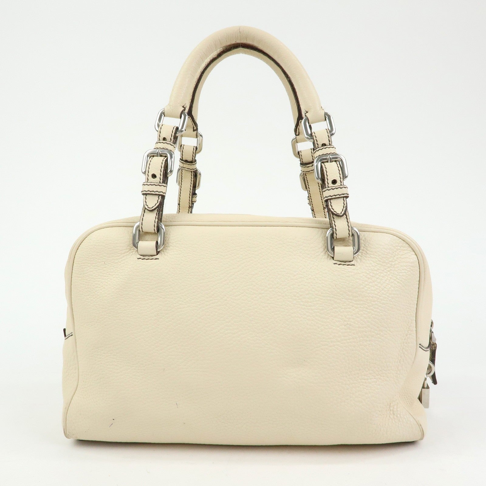 Prada Boston Bag - Ivory, Vitello Daino Leather