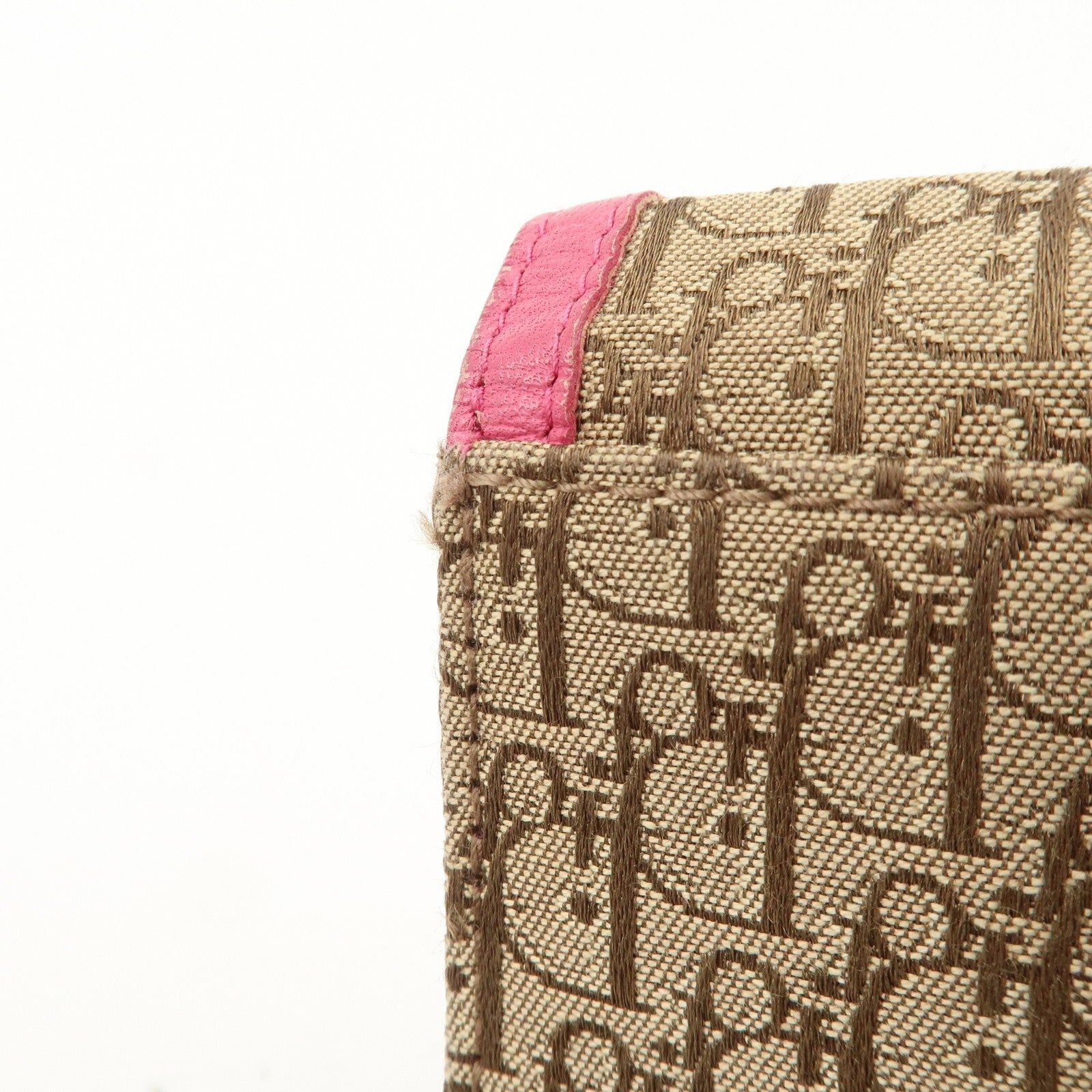 Christian Dior Trotter Wallet - Pink, Canvas Leather