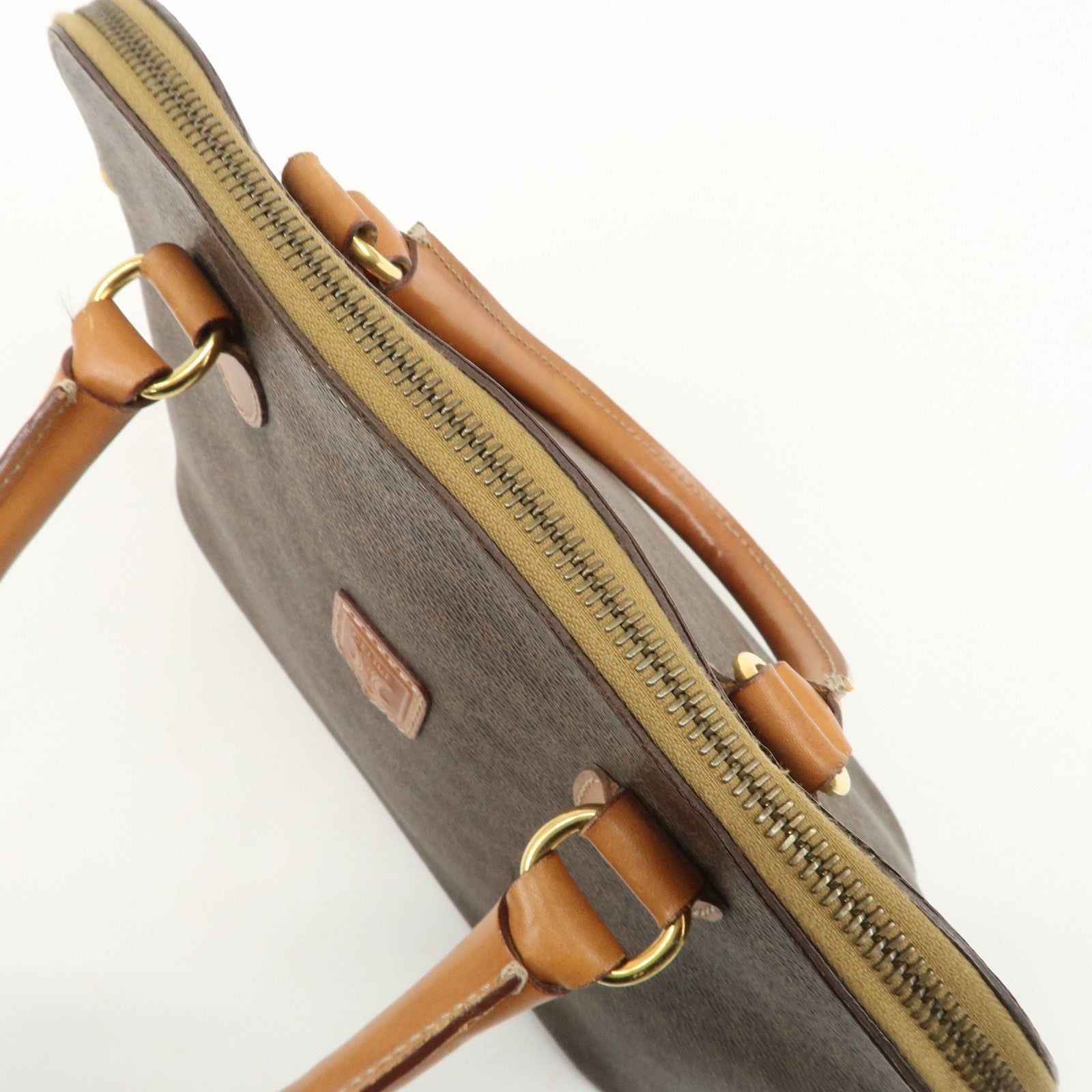 Celine Macadam Hand Bag - Brown, PVC Leather
