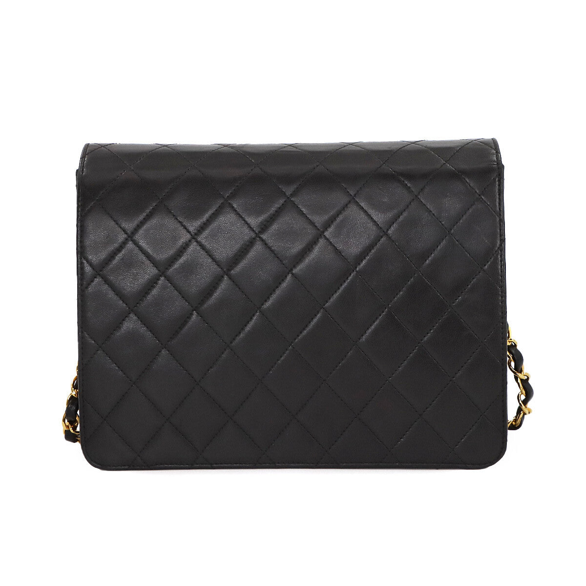 Chanel Matelasse Chain Shoulder Bag - Black, Leather