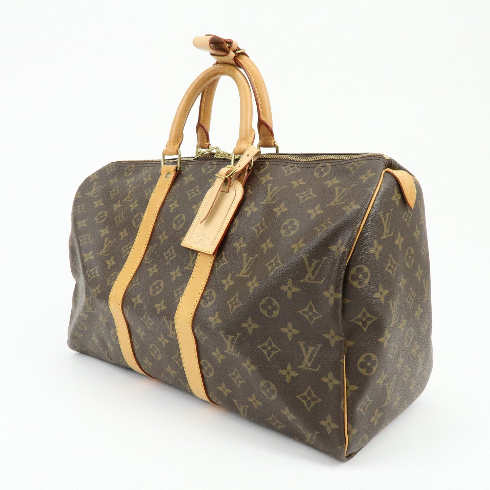 Louis Vuitton Monogram Keep All 45 Boston Bag - Brown, Monogram Canvas