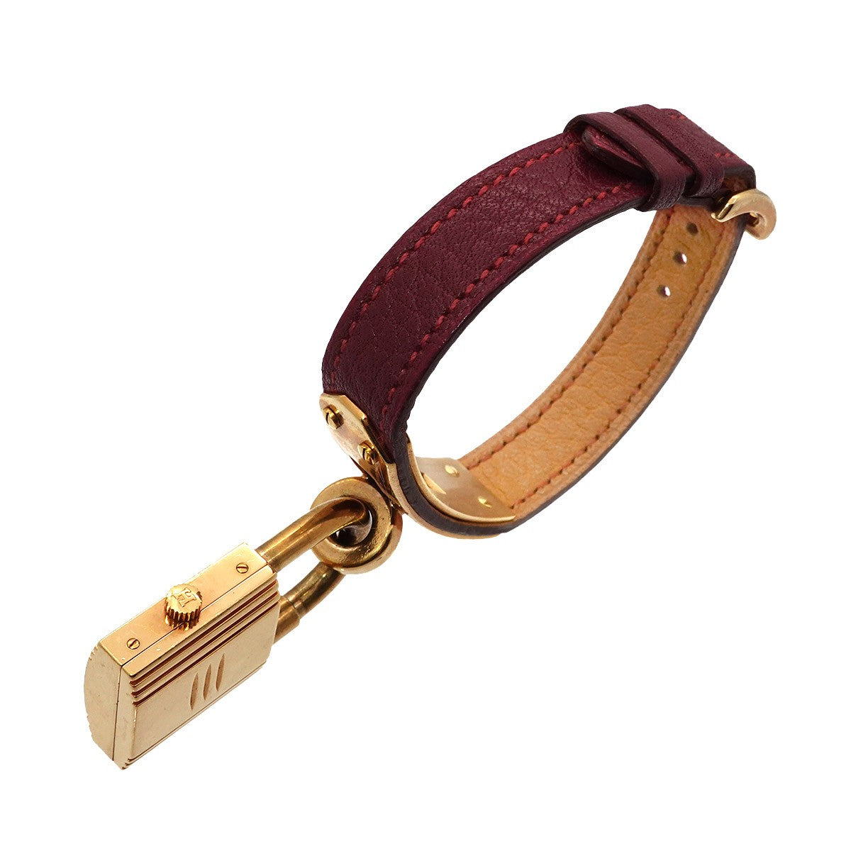 Hermès Kelly Watch - Bordeaux, Stainless steel/YGP,Leather