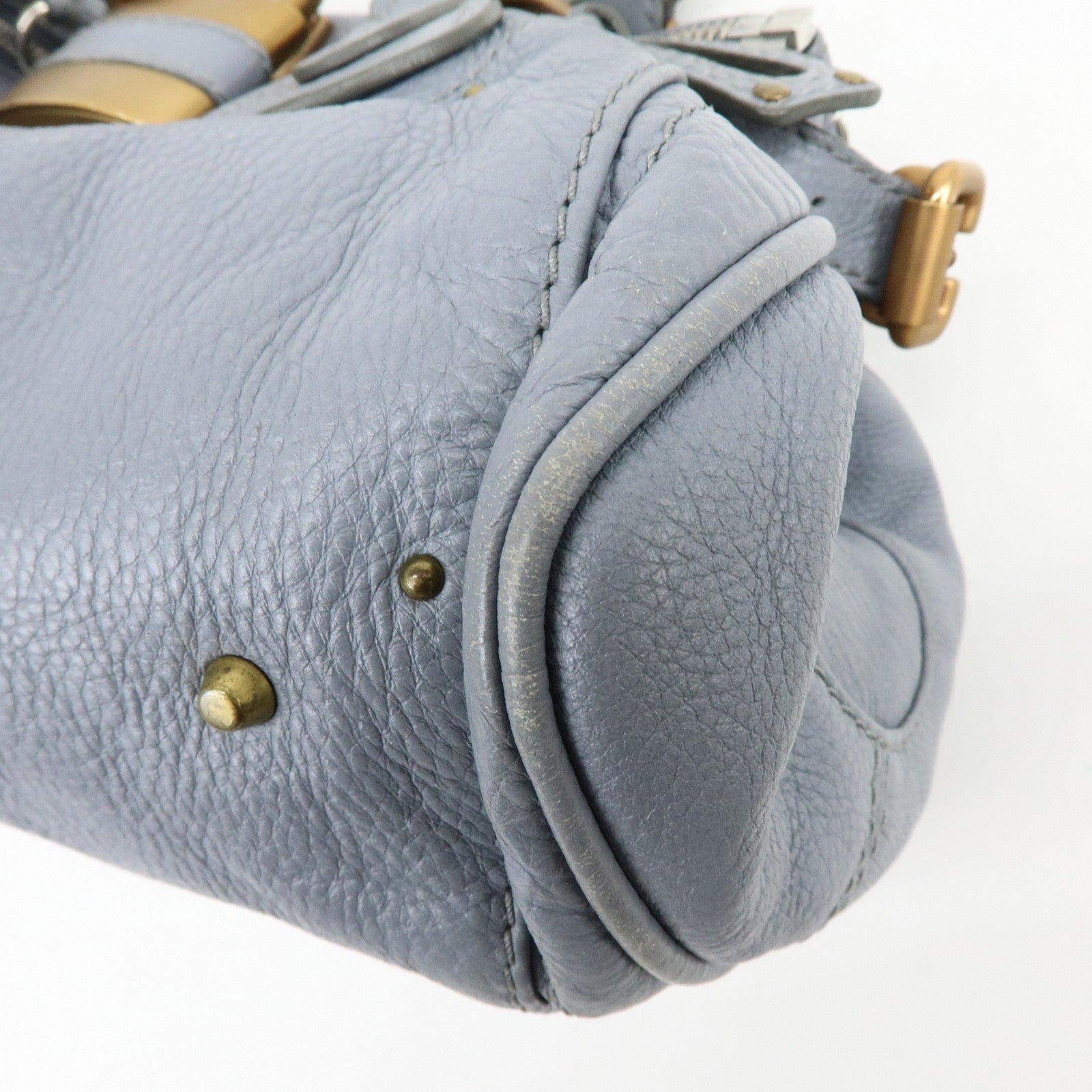 Chloe Paddington Hand Bag - Gray, Leather
