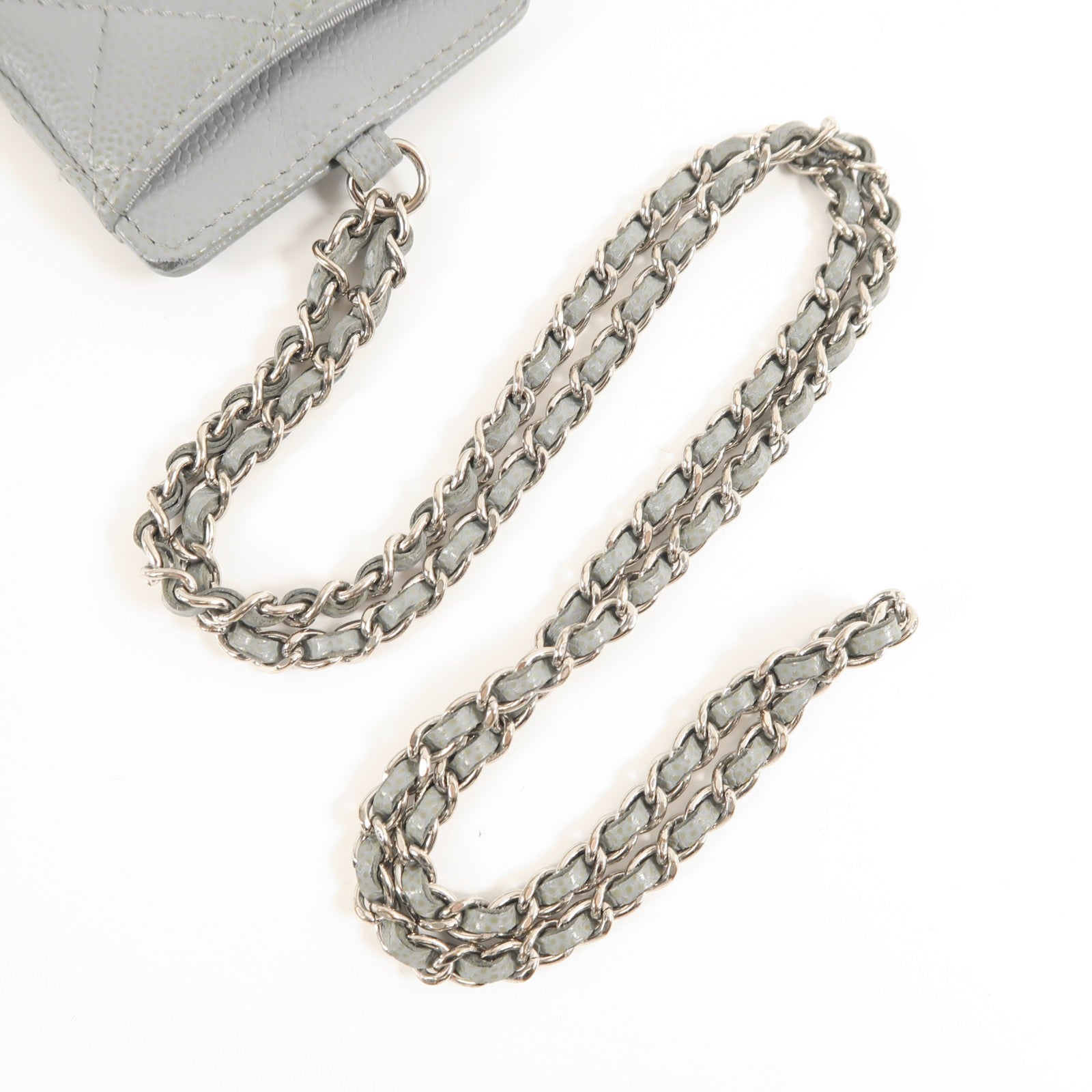 Chanel CC SHW Card Case - Green, Calfskin Leather