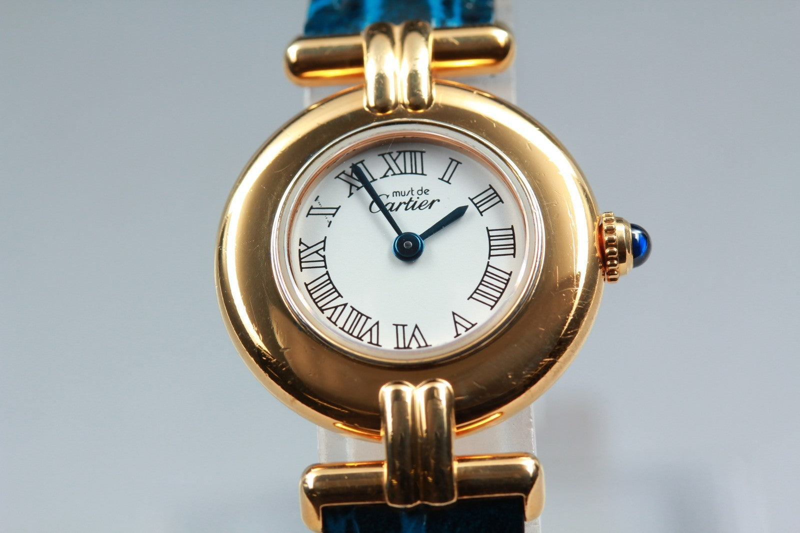 Cartier Must Colisee Vermeil 2410 Watch - Gold Blue, Stainless Steel