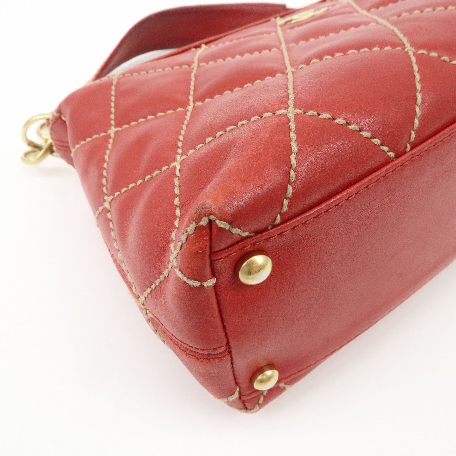 Chanel Mark Wild Handbag - Red, Leather