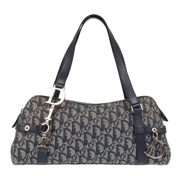 Christian Dior Trotter Handbag - Navy, Canvas