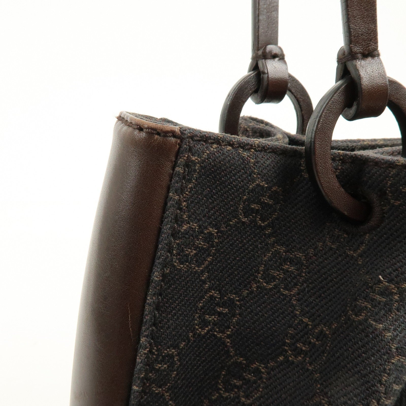 Gucci Shoulder Tote Bag - Brown, GG Canvas and Leather 