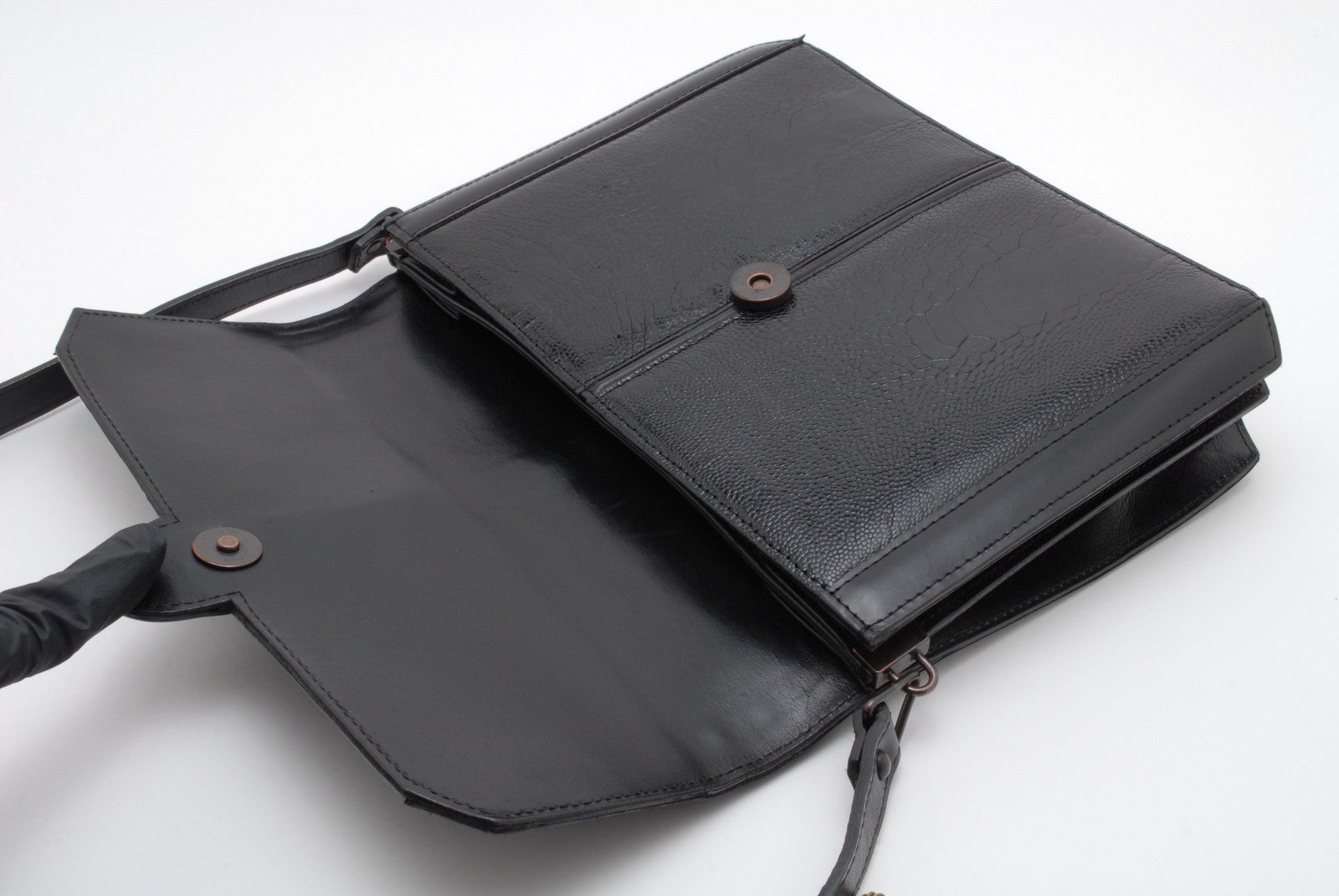 Saint Laurent YSL Envelope Shoulder Bag - Black, Leather