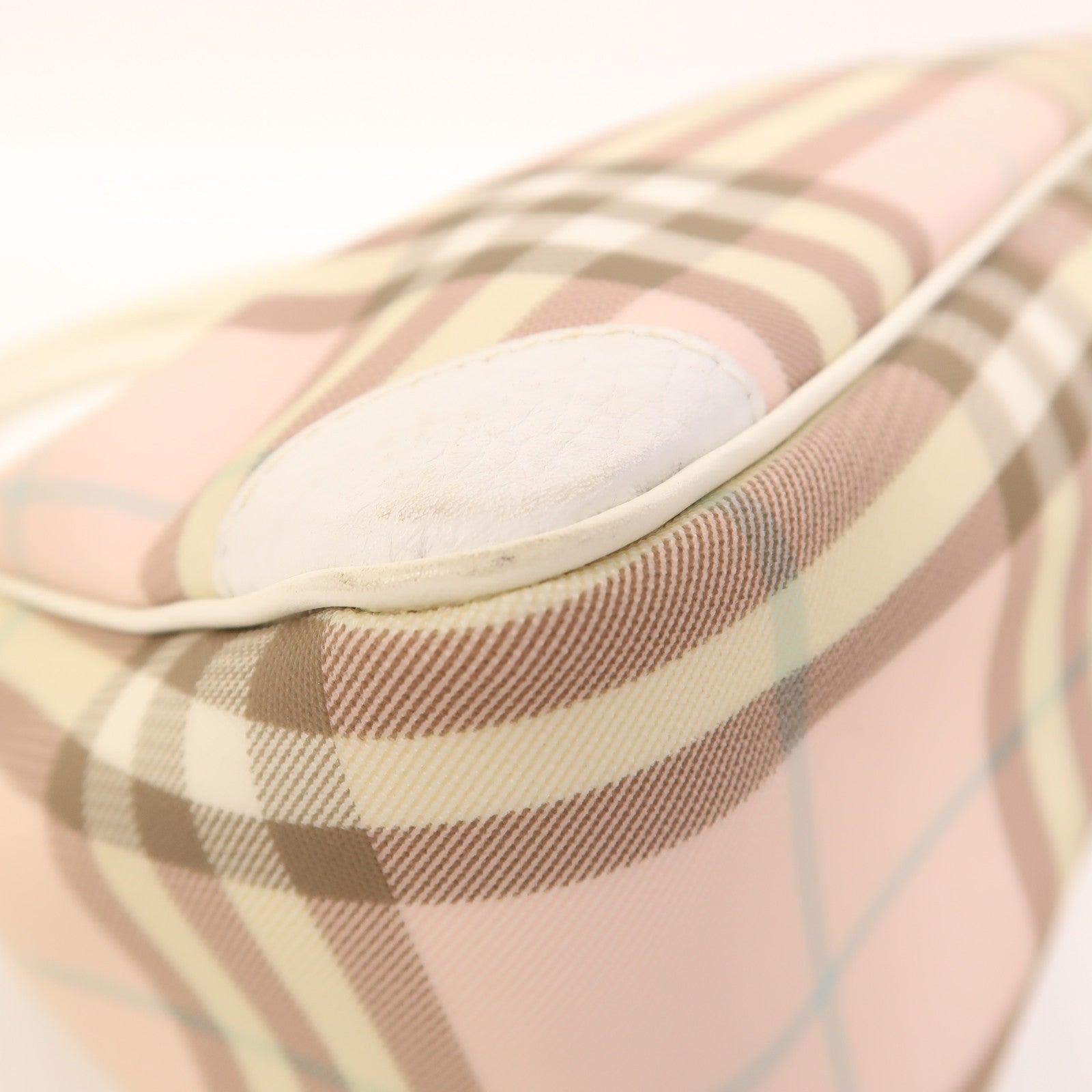 Burberry SHW Hand Bag - Pink White, Coated Canvas