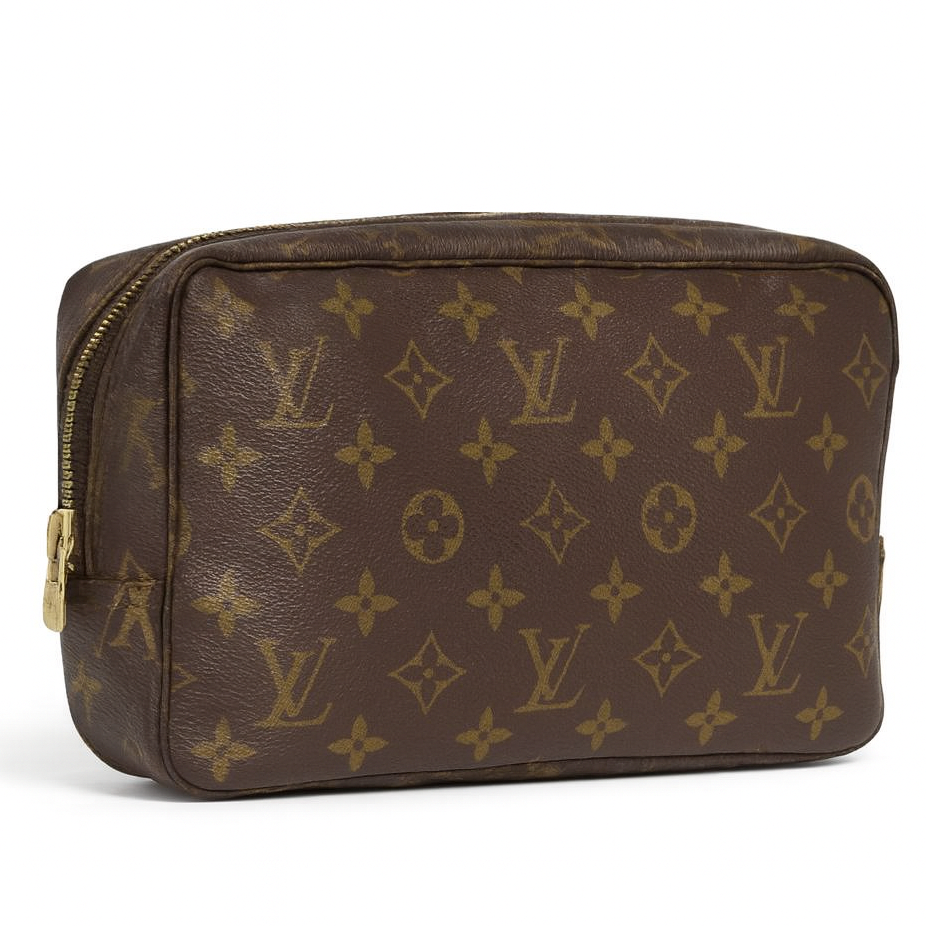 AI-enhanced studio cover image for Louis Vuitton Monogram Trousse Toilette 23 Clutch Bag - Monogram, Canvas
