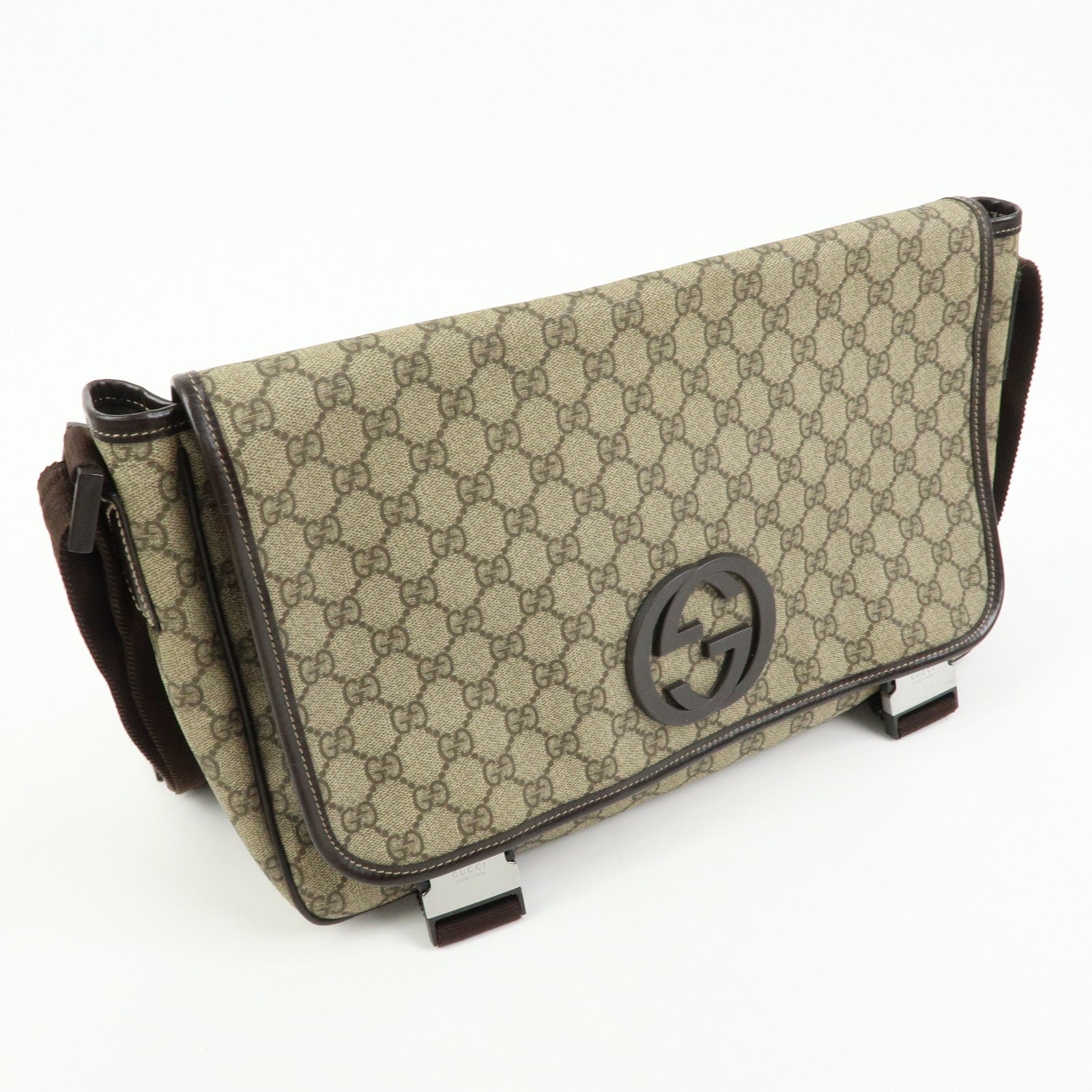 Gucci Shoulder Bag - Brown, GG Supreme, Leather