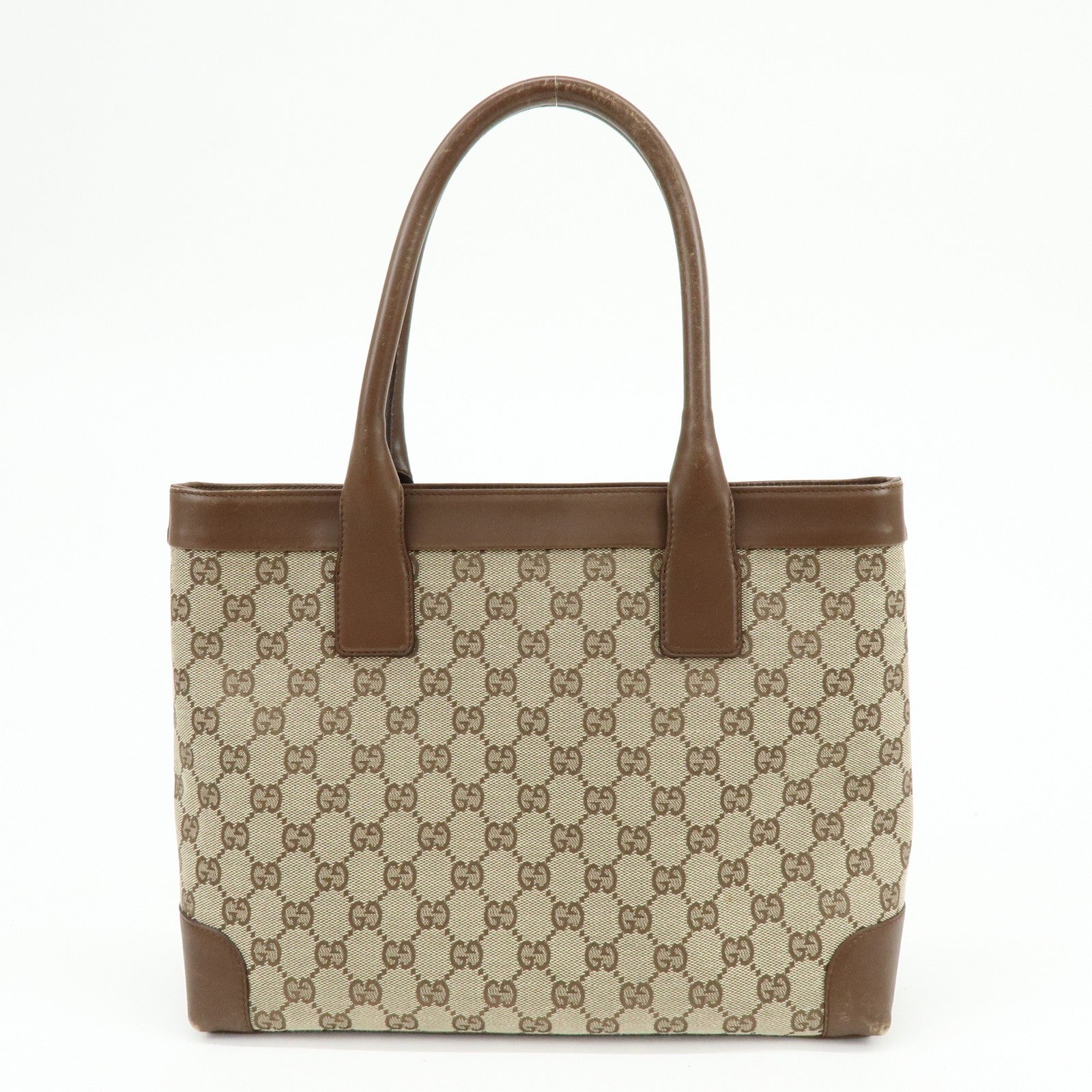 Gucci Tote Bag - Brown, GG Canvas Leather 