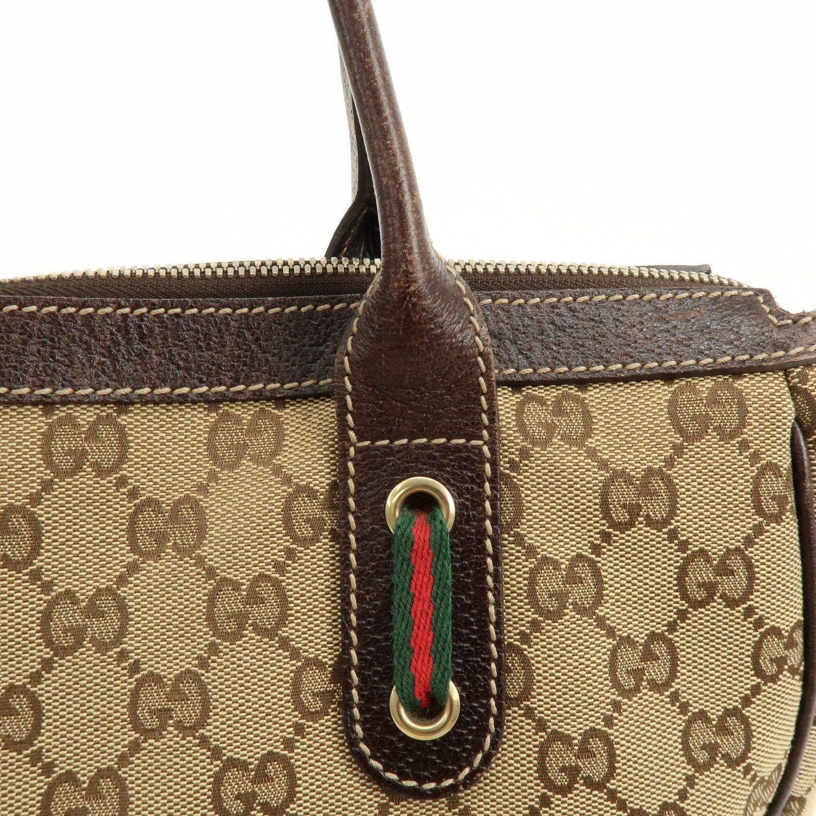 Gucci Sherry Line Tote Bag - Beige, GG Canvas, Leather 