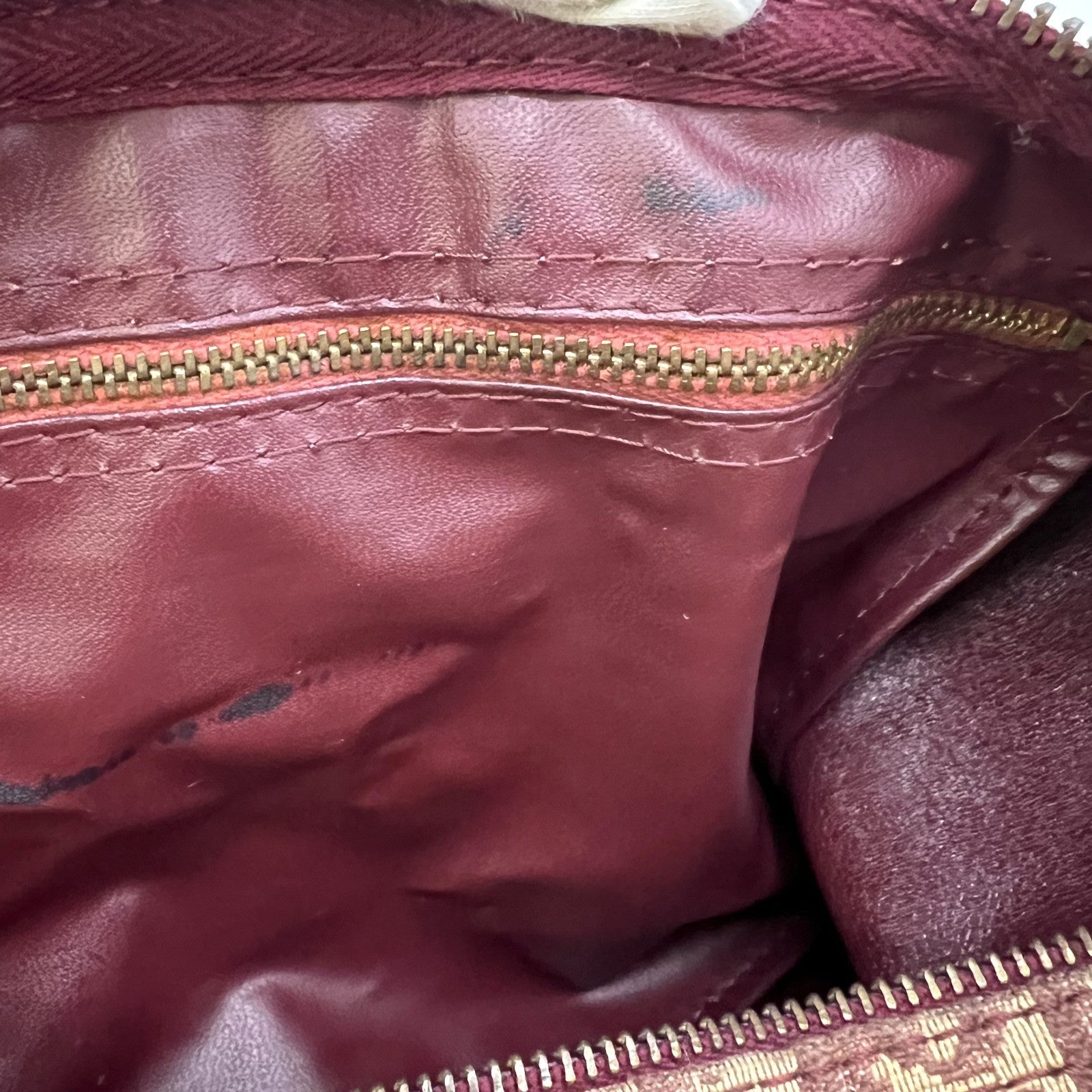 Christian Dior Trotter Boston Handbag - Red Bordeaux, Canvas