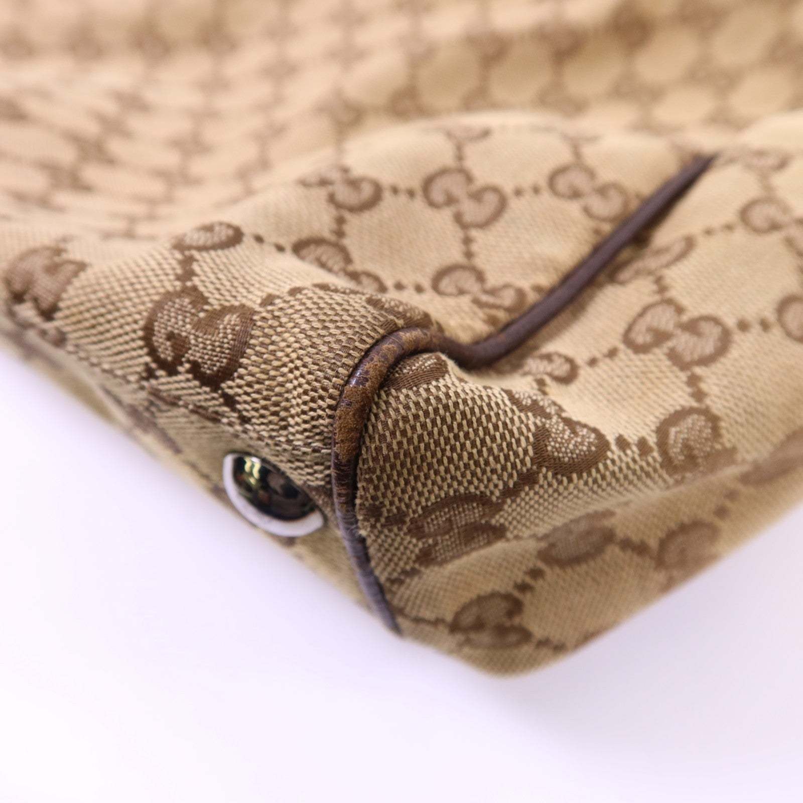 Gucci GG SHW Tote Bag - Brown, Canvas 