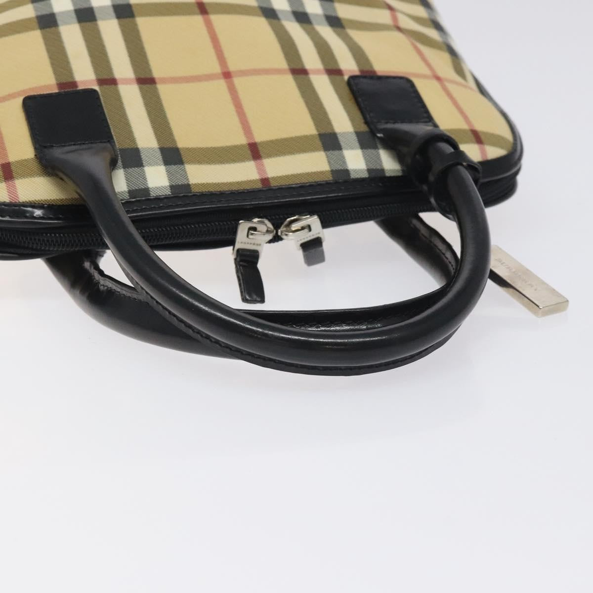 Burberry Nova Check Handbag - Beige/Silver, PVC Leather