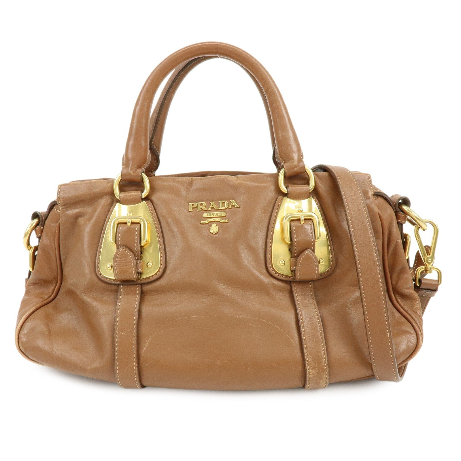 Prada 2Way Bag Handbag - Brown, Leather